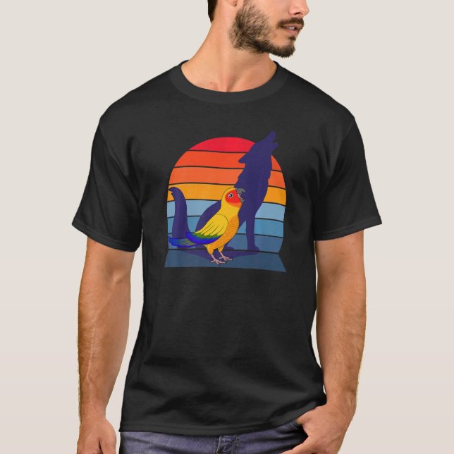 Camiseta Loro retro grito súbito de sol (Anverso)