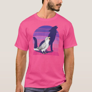 Camiseta Loro retro grito "White Budg" llorando lobo