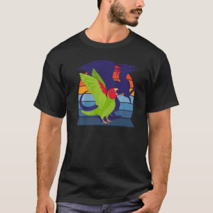 Camiseta Loro Retro I Dragón I Cotorra Roja Gritando Enmasc
