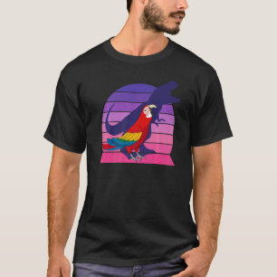 Camiseta Loro Retro I Tyrannosaurus Rex I Guacamayo Escarla