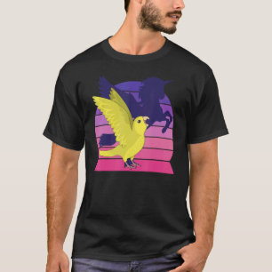 Camiseta Loro Retro I Wingu Unicornio I Gritando P Amarillo