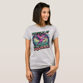 Camiseta Loro Retro Pixel – ¡Pulsa Play para graznar! Arcad