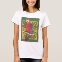 Loro rojo Art Nouveau