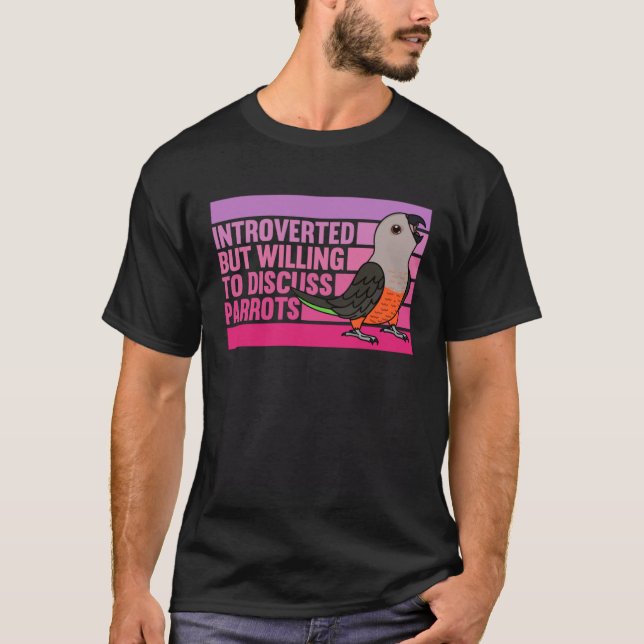 Camiseta Loro rojo de loro introvertido pero loros (Anverso)
