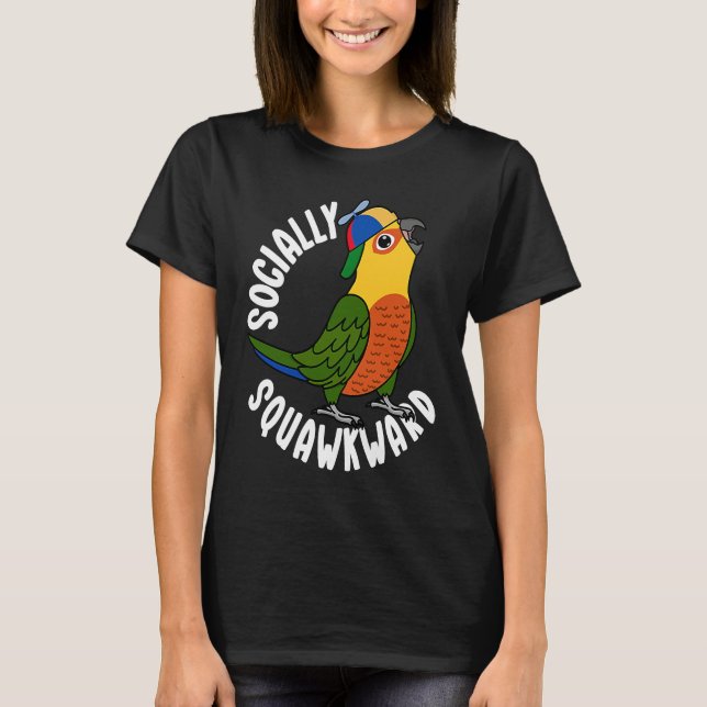 Camiseta Loro socialmente incómodo I Jenday Conure (Anverso)