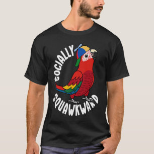 Camiseta Loro socialmente incómodo I Scarlet Macaw
