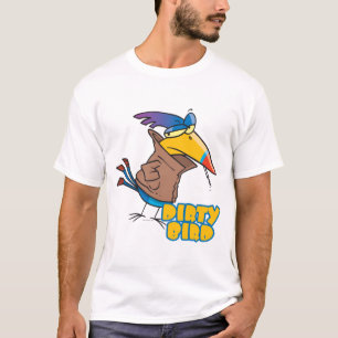 Camiseta loro travieso divertido y sucio dibujo animado