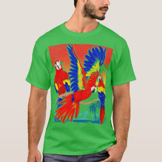 Camiseta Loro tropical animal de ave Macaw