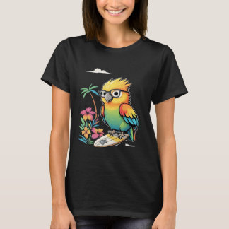 Camiseta Loro tropical Chill Vibes - Sunset Beach Shirt