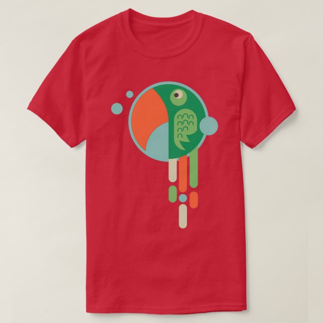 Camiseta loro verde 3 (Diseño del anverso)