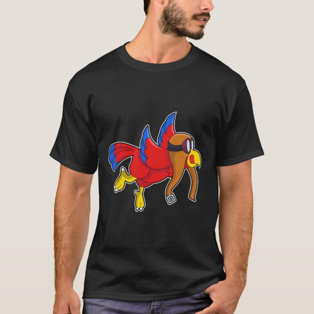 Camiseta Loro volando como piloto (Anverso)