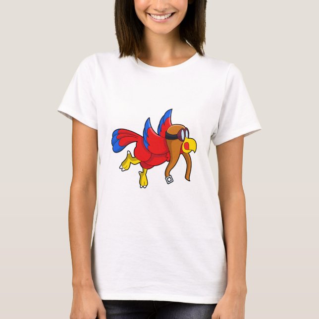 Camiseta Loro volando como piloto (Anverso)