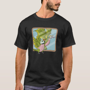 Camiseta Loro y dragón reflejo I bigotudo periquito 1