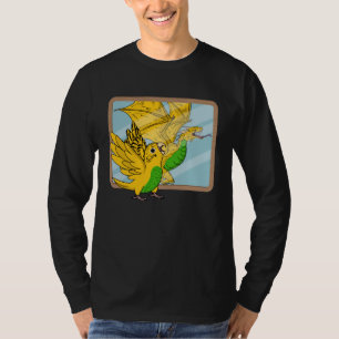 Camiseta Loro y Dragón Reflejo I Periquito Amarillo