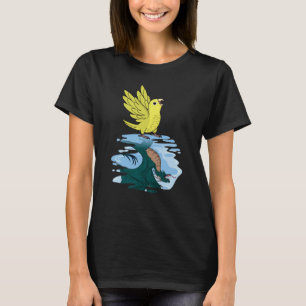 Camiseta Loro y Dragón Reflejo I Periquito Amarillo