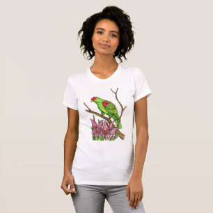 Camiseta Loro y orquídeas