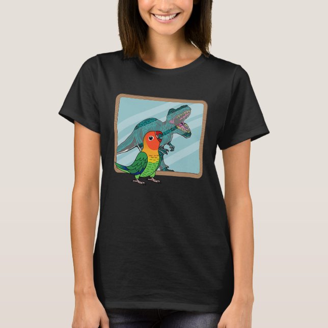 Camiseta Loro y reflejo de Rex I Agapornis de Fischer (Anverso)
