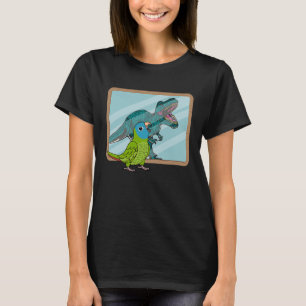 Camiseta Loro y reflejo de Rex I Conuro coronado azul