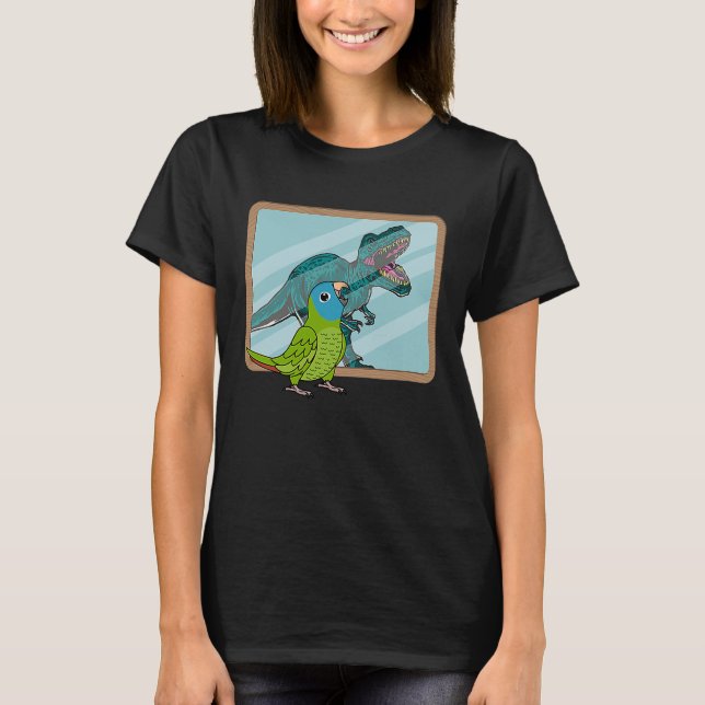Camiseta Loro y reflejo de Rex I Conuro coronado azul (Anverso)