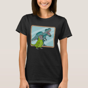 Camiseta Loro y reflejo de Rex I Conuro de cabeza oscura