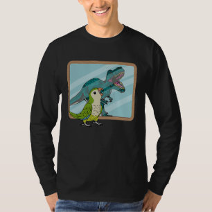 Camiseta Loro y reflejo de Rex I Cotorra monja verde Quak