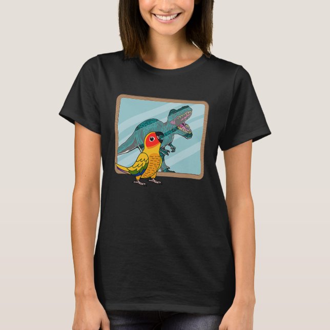 Camiseta Loro y Rex Reflexión I Conuro del Sol (Anverso)