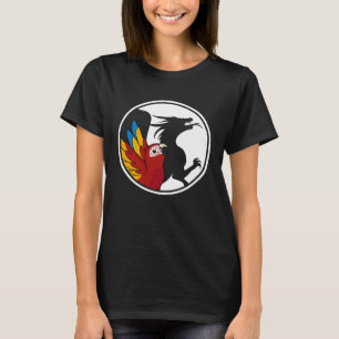 Camiseta Loro y Sombra de dragón I escarlata Macaw