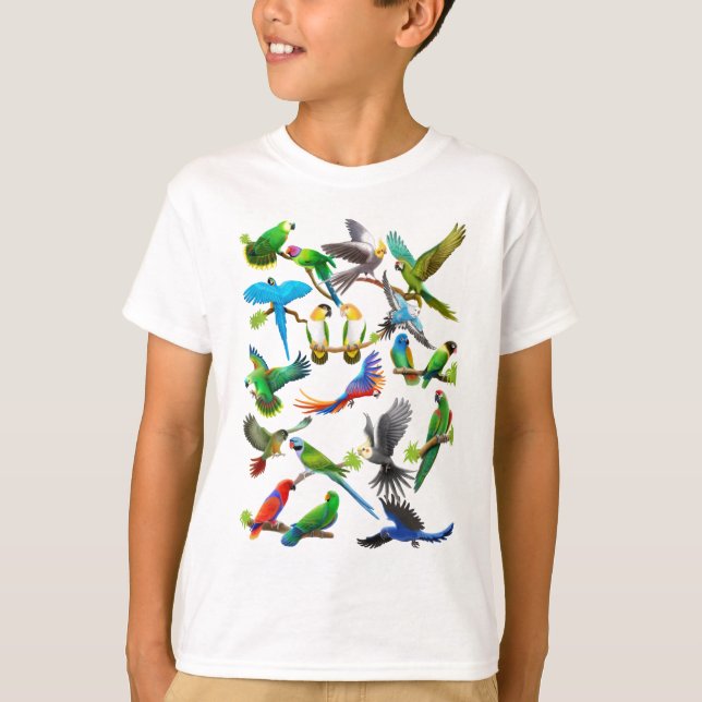 Camiseta Loros a montones (Anverso)