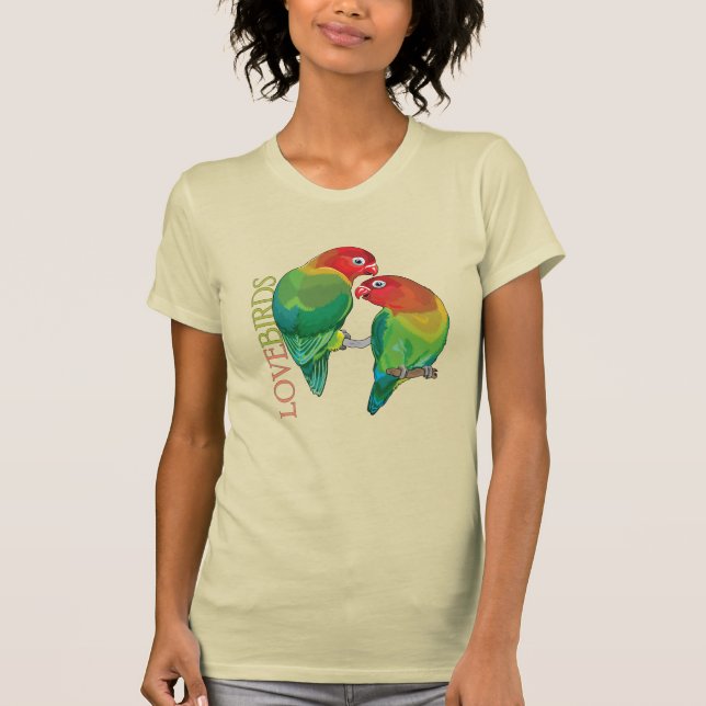 Camiseta loros de aves silvestres de ficher (Anverso)