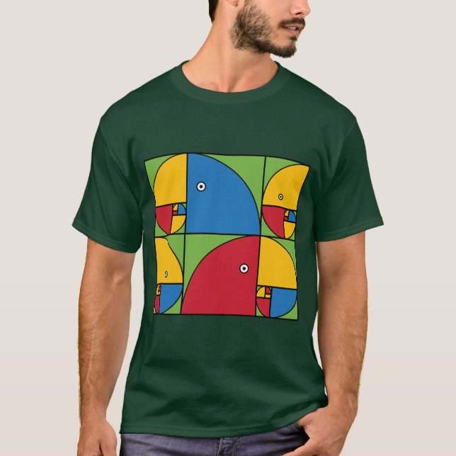 Camiseta Loros de Fibonacci (Anverso)