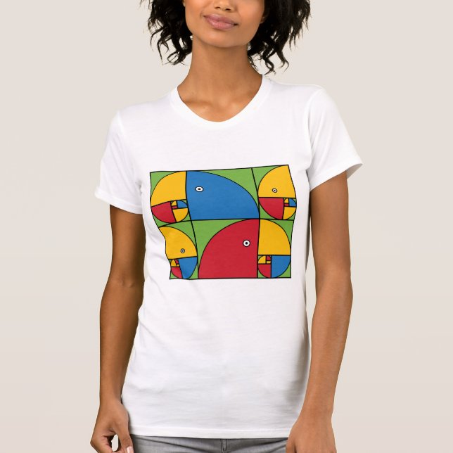 Camiseta Loros de Fibonacci (Anverso)
