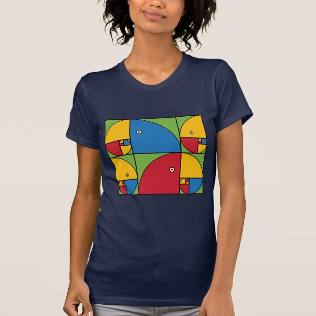 Camiseta Loros de Fibonacci (Anverso)