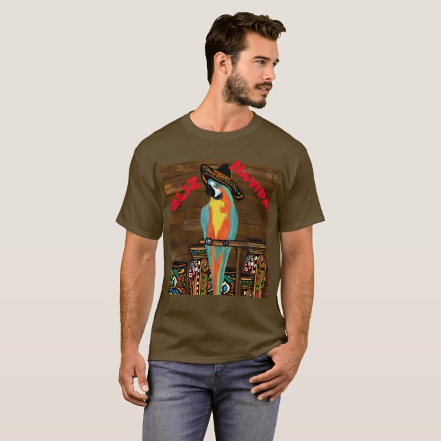 CAMISETA LOROS DE FIESTA     (Anverso completo)