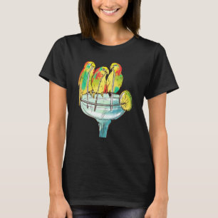 Camiseta Loros de mujeres bebiendo Margarita Retro Verano V