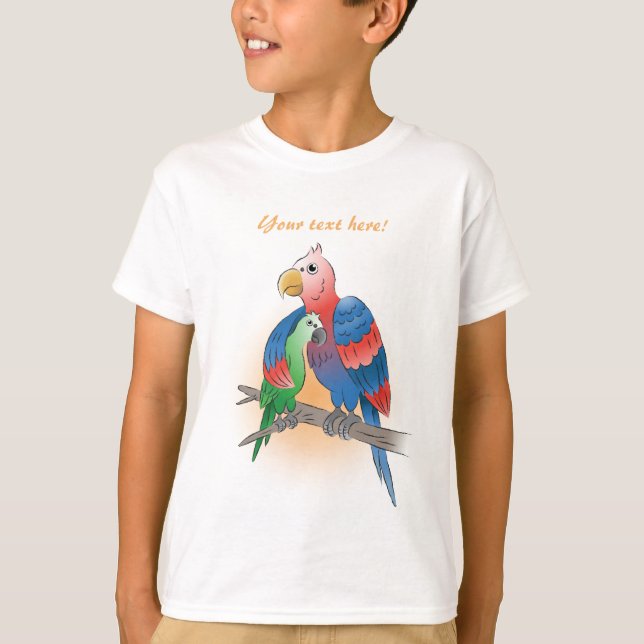 Camiseta Loros Feliz Día de las Madres (Anverso)