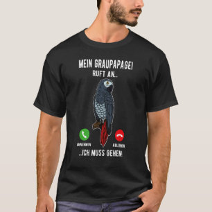 Camiseta Loros Grises Africanos Biólogo Ornitólogo Observac