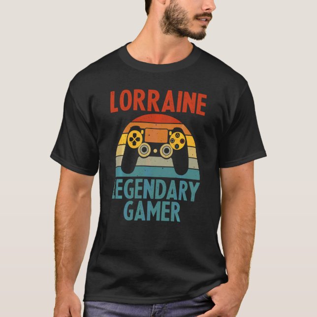 Camiseta Lorraine Name Personalized Funny Gaming Geek Birth (Anverso)
