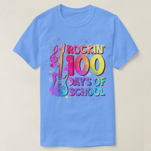 Camiseta Los 100 Días De La Escuela De Guitarra De Camisas (Diseño del anverso)