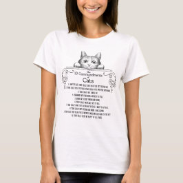 Camiseta Los 10 mandamientos de los gatos son graciosos