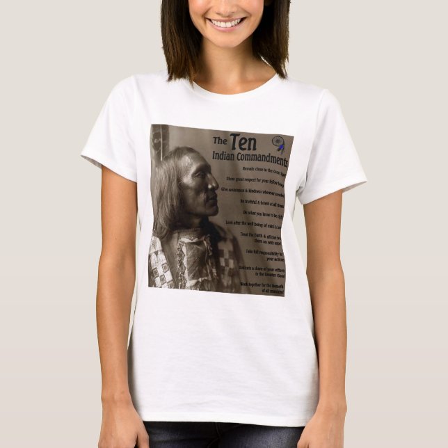 Camiseta Los 10 mandamientos indios (Anverso)