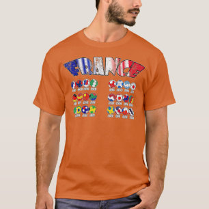 Camiseta Los 24 equipos nacionales de fútbol a Francia