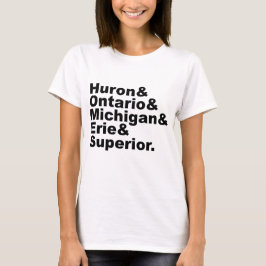 Camiseta Los 5 Grandes Lagos | Huron Ontario Michigan Erie