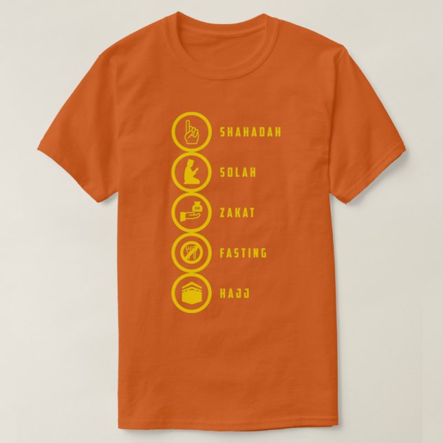 Camiseta Los 5 pilares del Islam (Diseño del anverso)