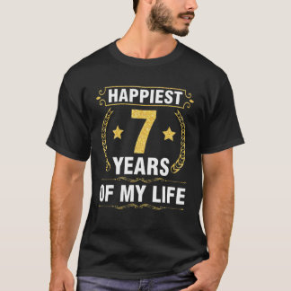 Camiseta Los 7 Años Más Felices De Mi Boda De Vida Se Casó
