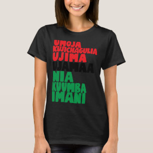 Camiseta Los 7 Principios De Nguzo Saba Kwanzaa Ame African