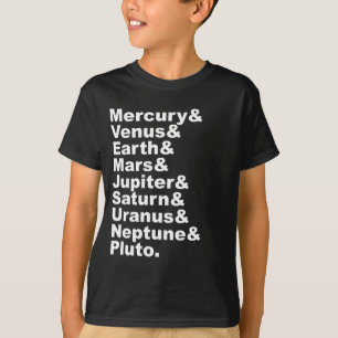 Camiseta Los 9 Planetas del Sistema Solar (anteriores a 200