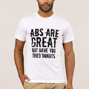 Camiseta los abs de seis paquetes son grandes donuts humor 