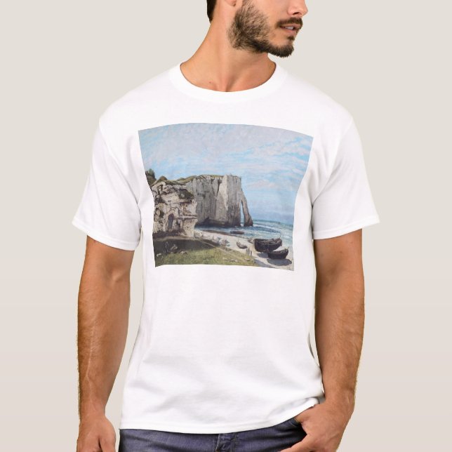 Camiseta Los acantilados en Etretat después de la tormenta, (Anverso)