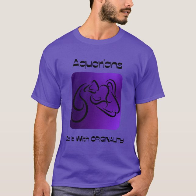 Camiseta Los acuarios lo hacen con la ORIGINALIDAD (Anverso)