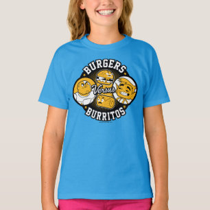 Camiseta ¡Los adolescentes se van!   Burgers contra burrito